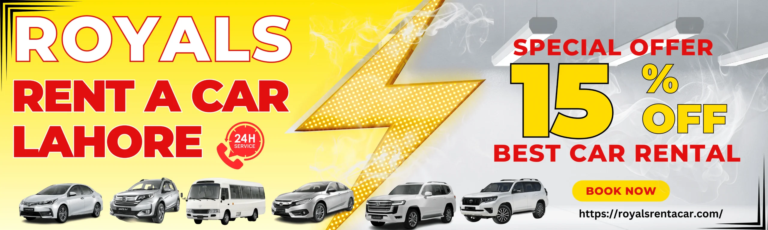 Rent a Car in nLahore from Royals Car rental at Affordable Price