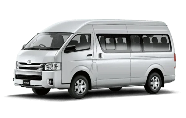 Rent a Toyota Hiace Grand Cabin in Lahore.