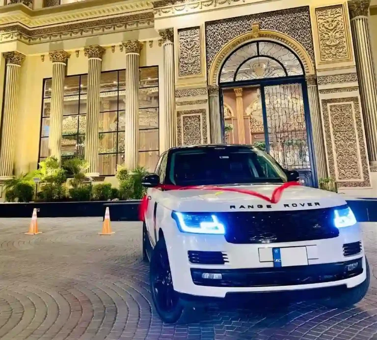 Luxury SUV decorated for wedding event in Lahore — Royals Rent a Car fleet